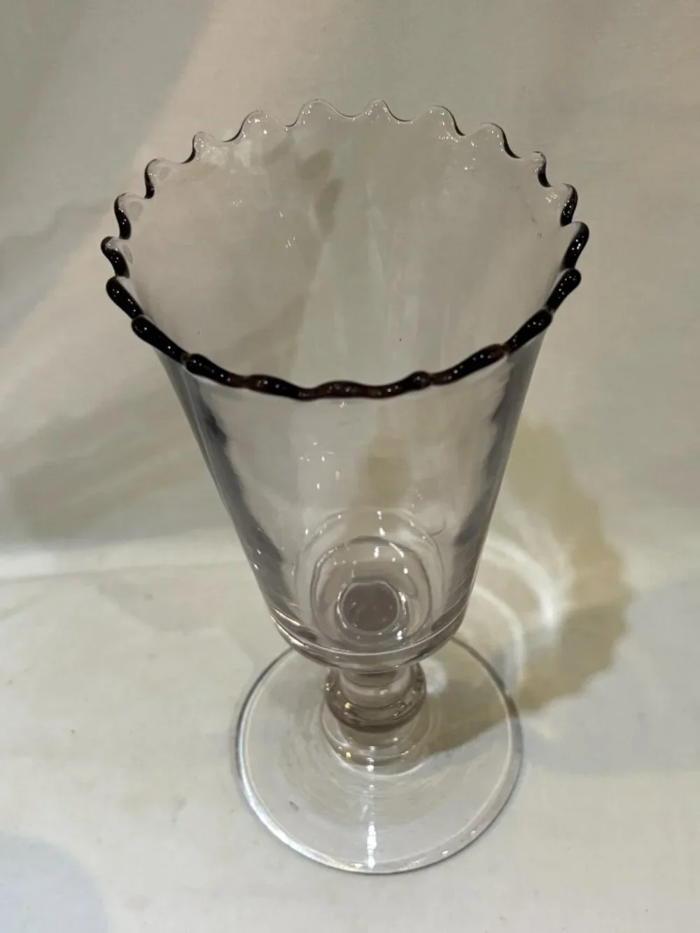 EAPG Glass Celery Vase Clear Glass with Purple Tint Vintage